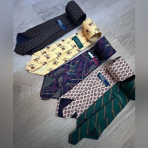 Tie‎ Lot|Qty 5|100% Silk|Polo|LRL|Tommy Hilfiger